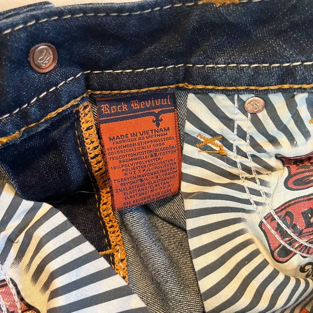 Rock Revival Calli Skinny Indigo Denim Jeans sz 29 - Picture 6 of 10